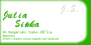 julia sipka business card